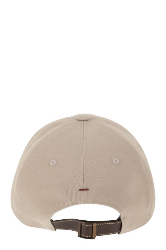  브루넬로 쿠치넬리 로고 자수 베이스볼 캡 M252D9850 CHK41 BEIGE - BRUNELLO CUCINELLI