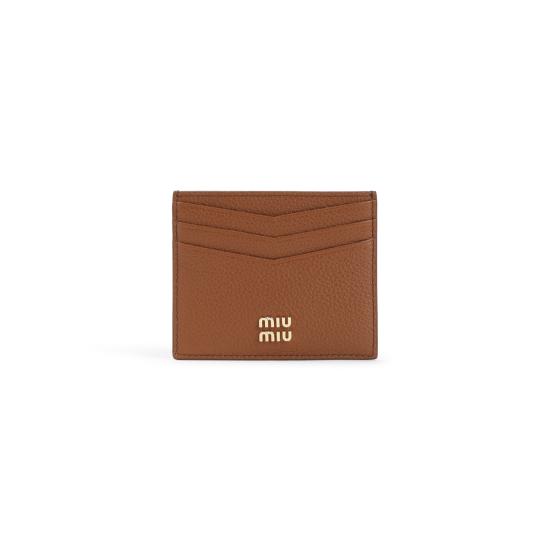 26FW 미우미우 나파 카드 지갑 나파 카드 지갑 5MC002ADT7 F0046 CAMEL