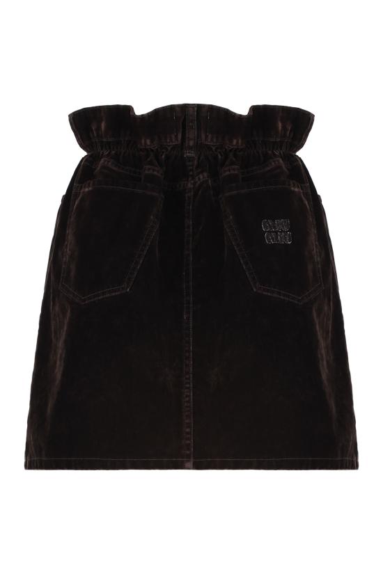 25FW 미우미우 미디 스커트 MG2342SOOO157YF0027 brown - MIU MIU