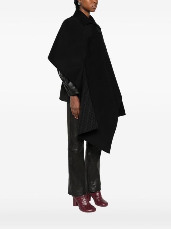 25FW 펜디 더블 울 패브릭 클로크 FF6144A5HDF1FL8 black - FENDI
