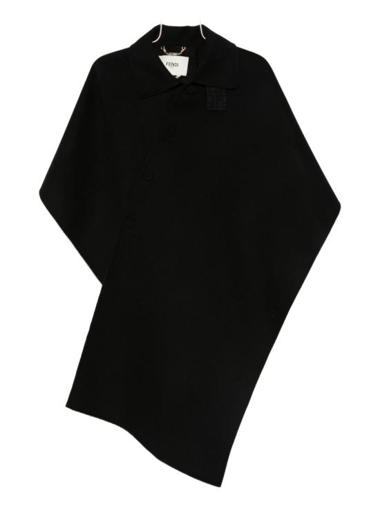 25FW 펜디 더블 울 패브릭 클로크 FF6144A5HDF1FL8 black