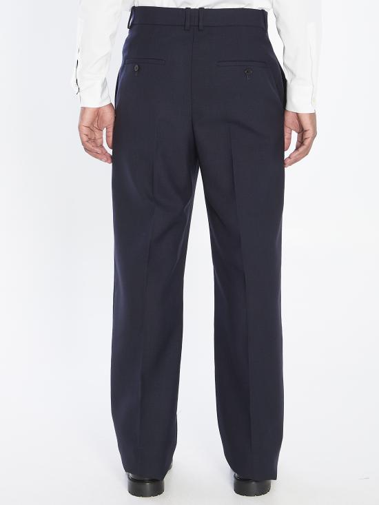 25FW 생로랑 울 스트레이트 팬츠 울 스트레이트 팬츠 844153Y5K324140 blue - SAINT LAURENT