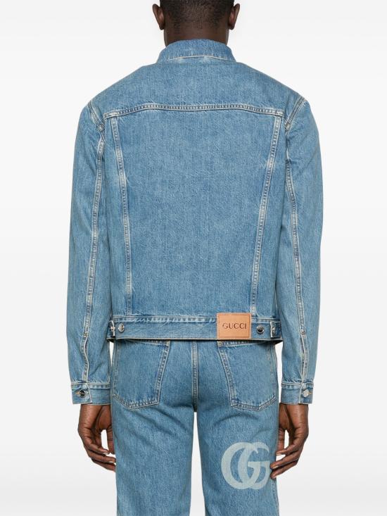  구찌 레이저 더블 G 데님 자켓 815625XDC6W4492 Denim - GUCCI
