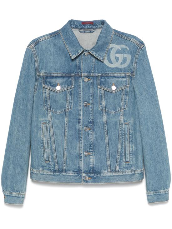  구찌 레이저 더블 G 데님 자켓 815625XDC6W4492 Denim