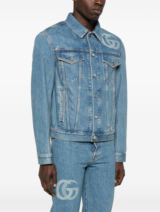  구찌 레이저 더블 G 데님 자켓 815625XDC6W4492 Denim - GUCCI