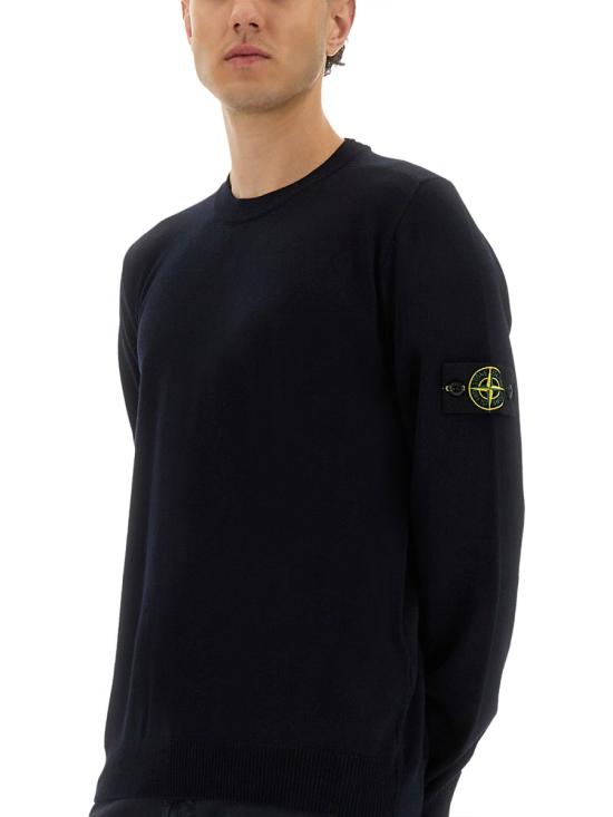  스톤 아일랜드 라이트 RWS 퓨어 울 크루넥 스웨트셔츠 5100071S00C4V0020 blue - STONE ISLAND