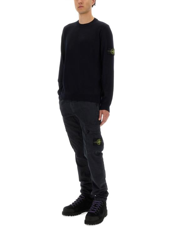  스톤 아일랜드 라이트 RWS 퓨어 울 크루넥 스웨트셔츠 5100071S00C4V0020 blue - STONE ISLAND