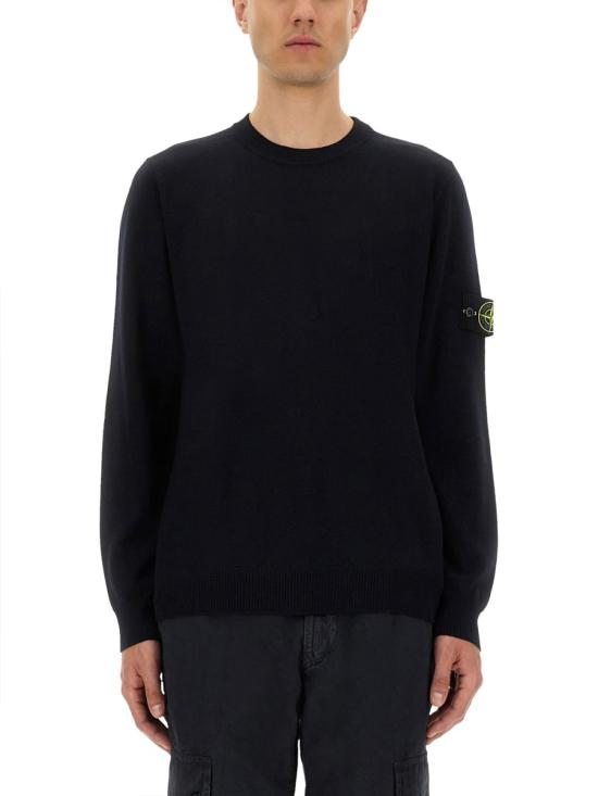  스톤 아일랜드 라이트 RWS 퓨어 울 크루넥 스웨트셔츠 5100071S00C4V0020 blue - STONE ISLAND