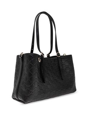 25FW 구찌 GG 엠블럼 미디엄 토트백 815214AAFDV1000 black - GUCCI