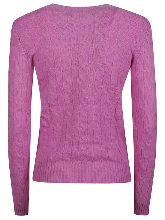 26FW 폴로 랄프로렌 폴로 자수 케이블 니트 스웨터 211971865506 Pink - POLO RALPH LAUREN