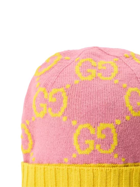 26FW 구찌 GG 모노그램 울 비니 6761103G2065975 Pink - GUCCI