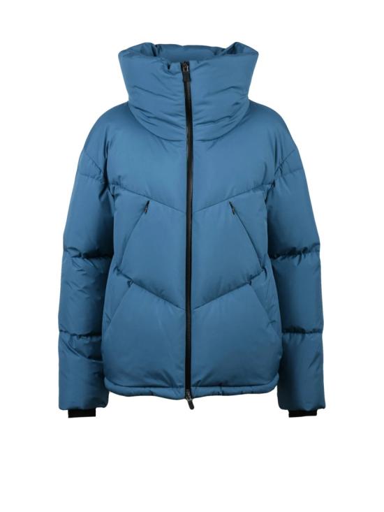 25FW 에르노 숏패딩 블루 컬러 테크니컬 하이 칼라 폴리에스터 다운 재킷