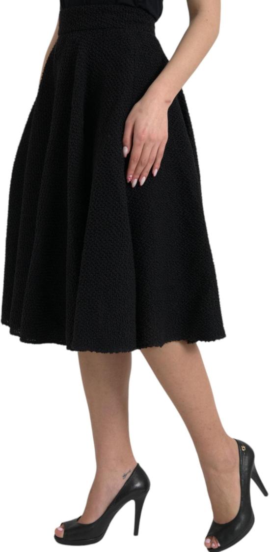 26FW 돌체앤가바나 미디 스커트 9236072071454 BLACK - DOLCE & GABBANA