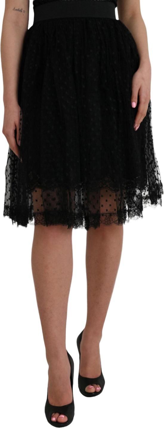 26FW 돌체앤가바나 미디 스커트 50057764765982 BLACK