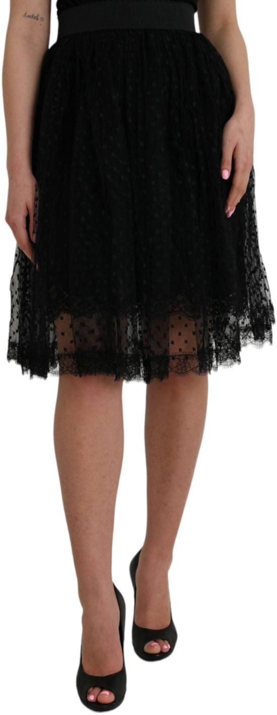 26FW 돌체앤가바나 미디 스커트 50057764765982 BLACK - DOLCE & GABBANA
