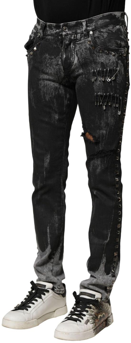 26FW 돌체앤가바나 데님 팬츠 50067298287902 BLACK - DOLCE & GABBANA