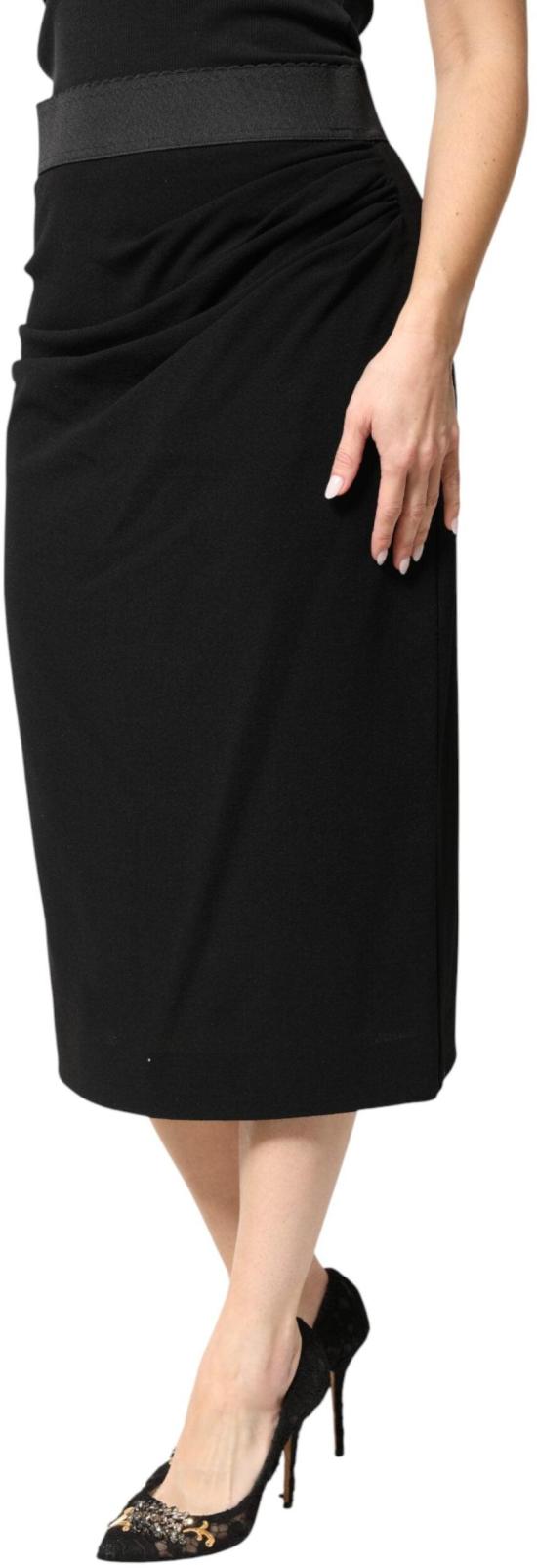 26FW 돌체앤가바나 미디 스커트 9950778392862 BLACK - DOLCE & GABBANA