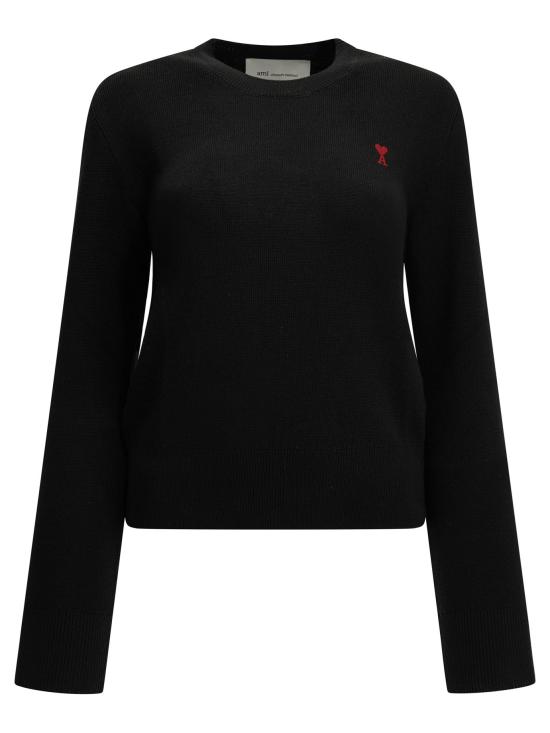 26FW 아미 ADC 자수 크루넥 스웨터 FKS826 001009 Black