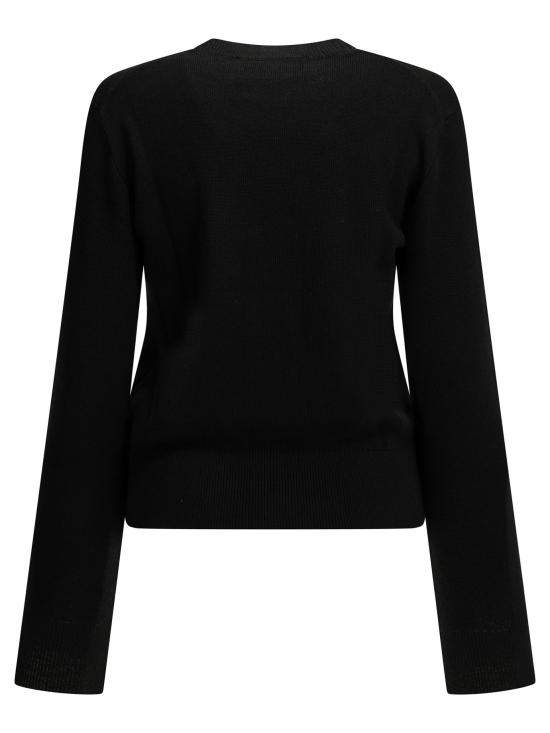 26FW 아미 ADC 자수 크루넥 스웨터 FKS826 001009 Black - AMI