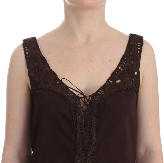 26FW 에르마노 설비노 탑 9756415525150 BROWN - ERMANNO SCERVINO