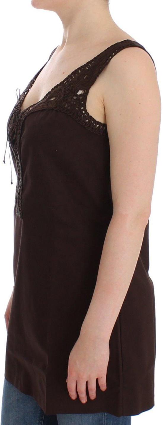 26FW 에르마노 설비노 탑 9756415525150 BROWN - ERMANNO SCERVINO