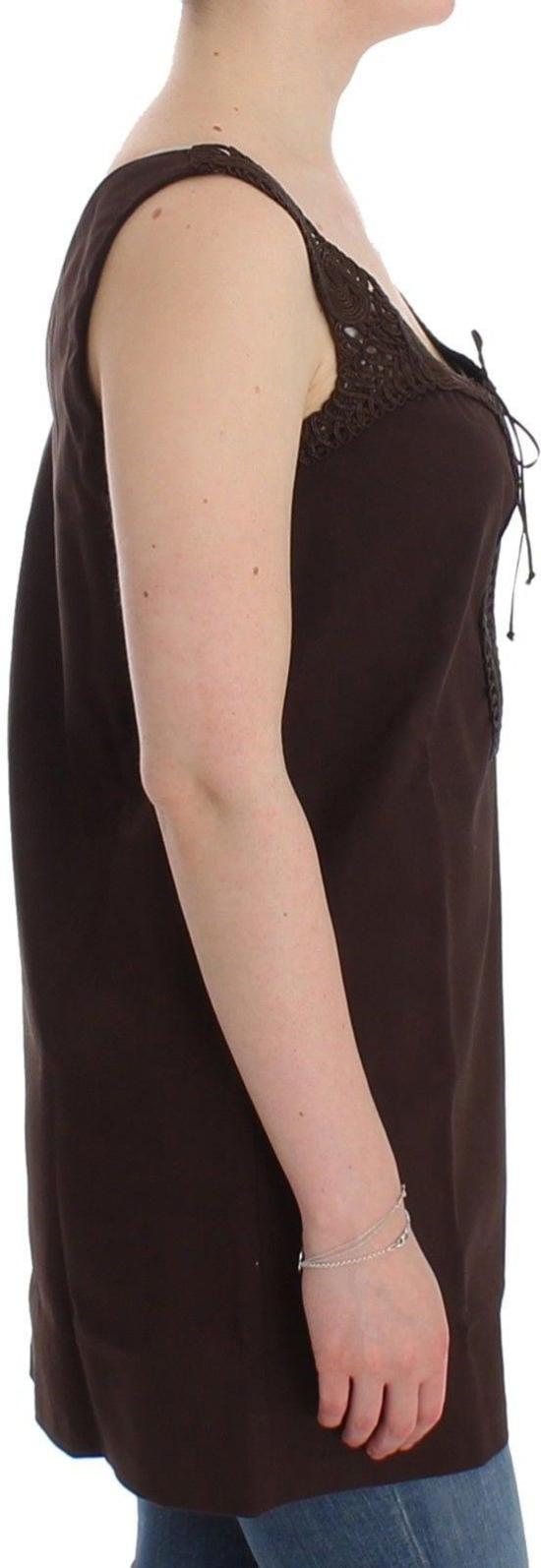 26FW 에르마노 설비노 탑 9756415525150 BROWN - ERMANNO SCERVINO