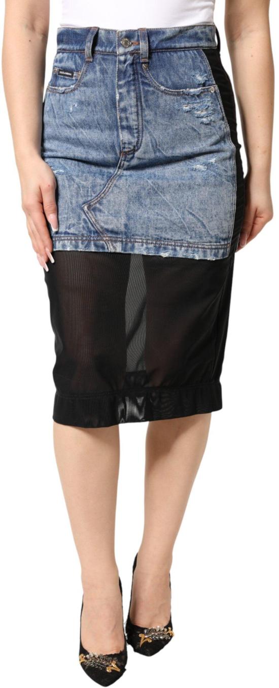 26FW 돌체앤가바나 미디 스커트 9938242273566 BLACK - DOLCE & GABBANA