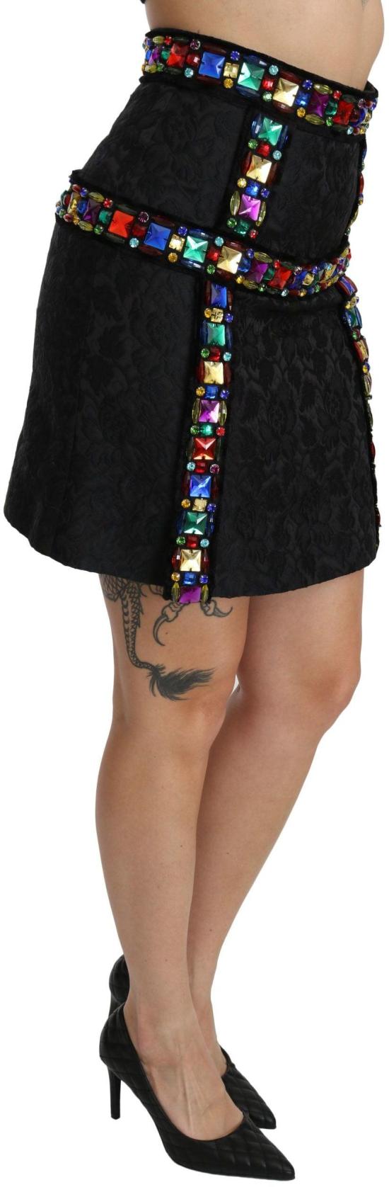26FW 돌체앤가바나 미디 스커트 9673622552862 BLACK - DOLCE & GABBANA