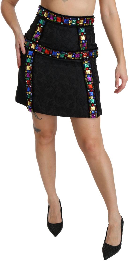 26FW 돌체앤가바나 미디 스커트 9673622552862 BLACK - DOLCE & GABBANA