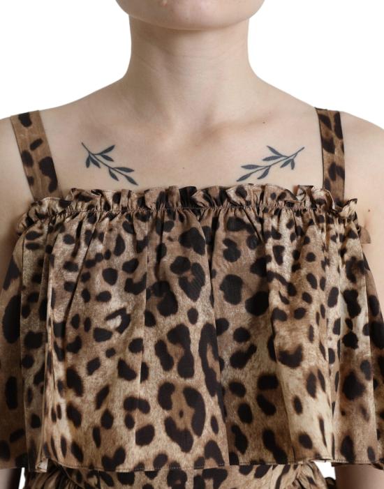 26FW 돌체앤가바나 미디 원피스 9877692842270 BROWN - DOLCE & GABBANA