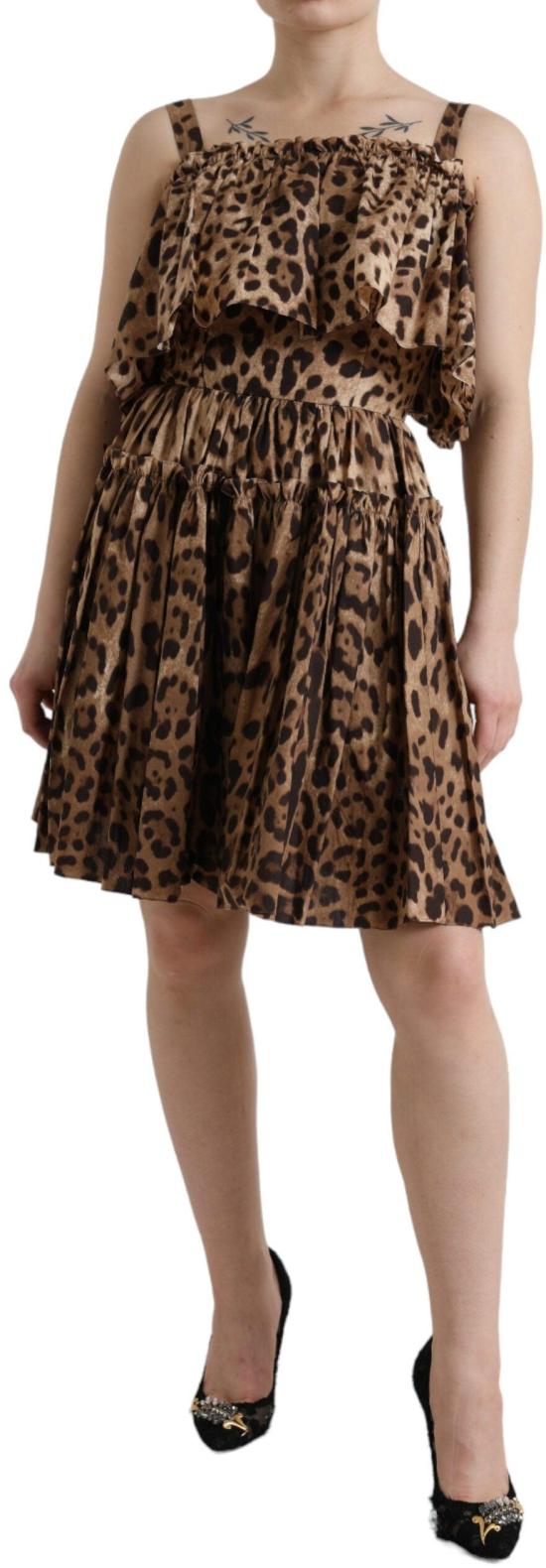 26FW 돌체앤가바나 미디 원피스 9877692842270 BROWN - DOLCE & GABBANA