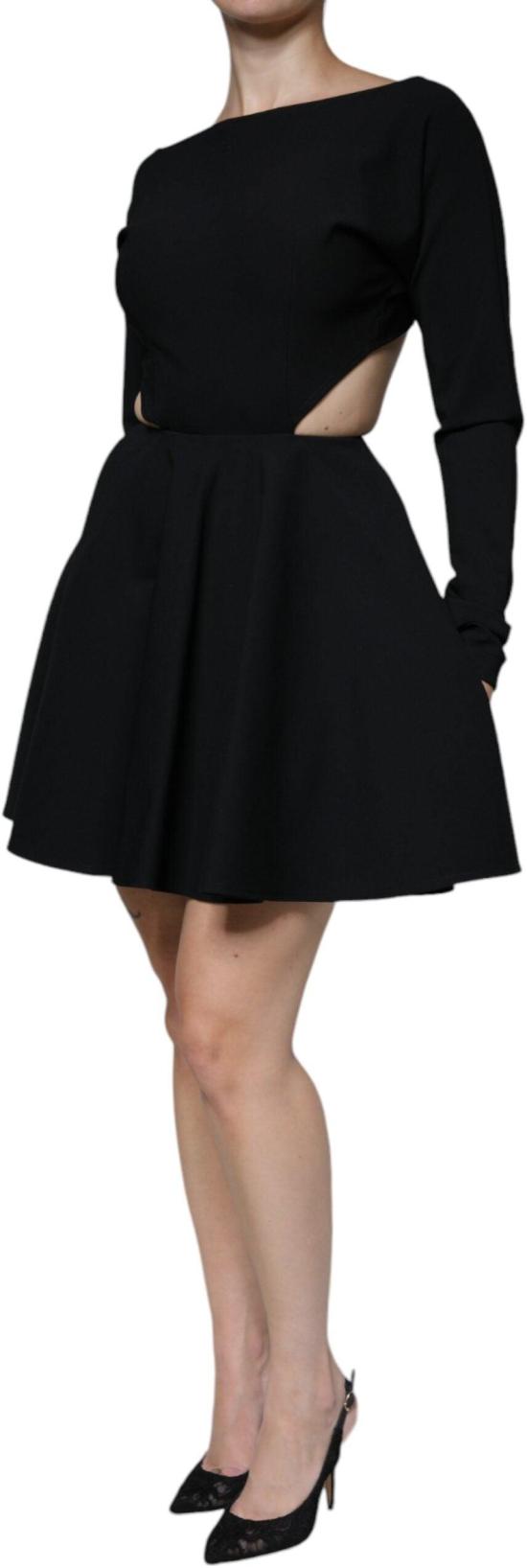 26FW 돌체앤가바나 미디 원피스 9640278950174 BLACK - DOLCE & GABBANA