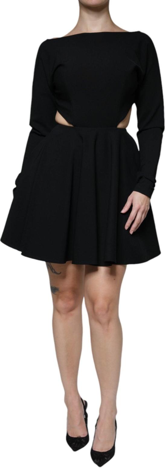 26FW 돌체앤가바나 미디 원피스 9640278950174 BLACK - DOLCE & GABBANA