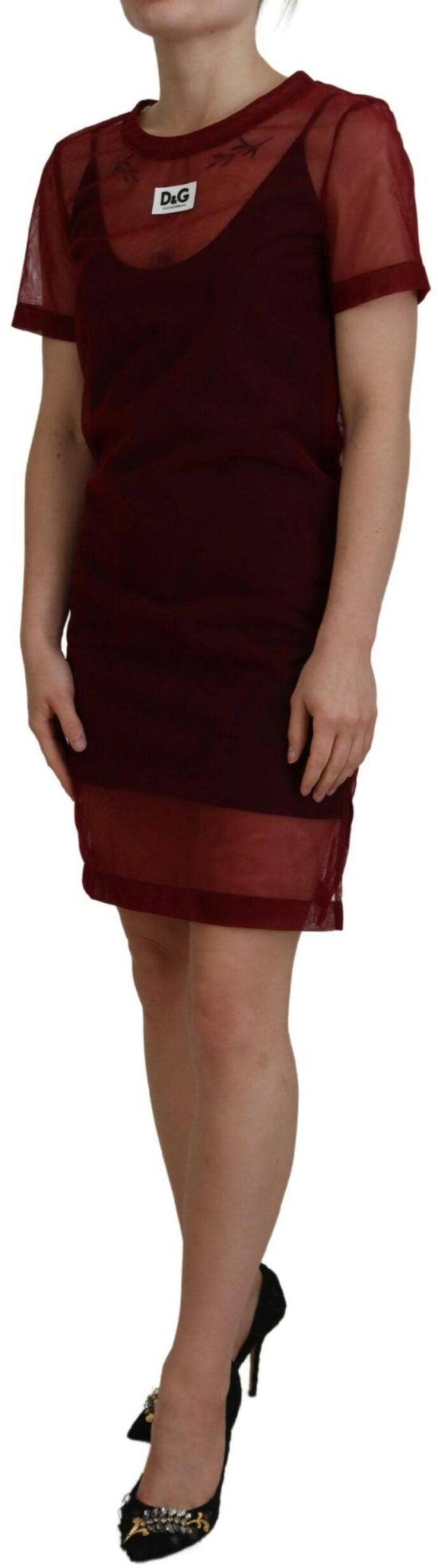 26FW 돌체앤가바나 미디 원피스 9069498237214 MAROON - DOLCE & GABBANA