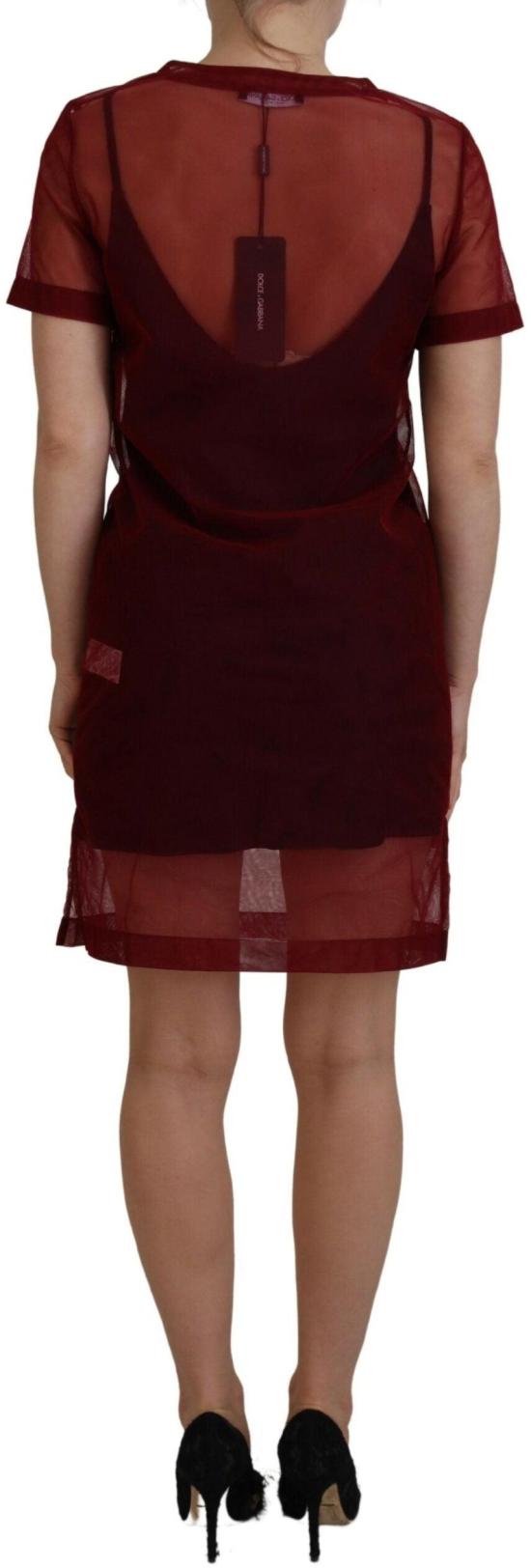 26FW 돌체앤가바나 미디 원피스 9069498237214 MAROON - DOLCE & GABBANA