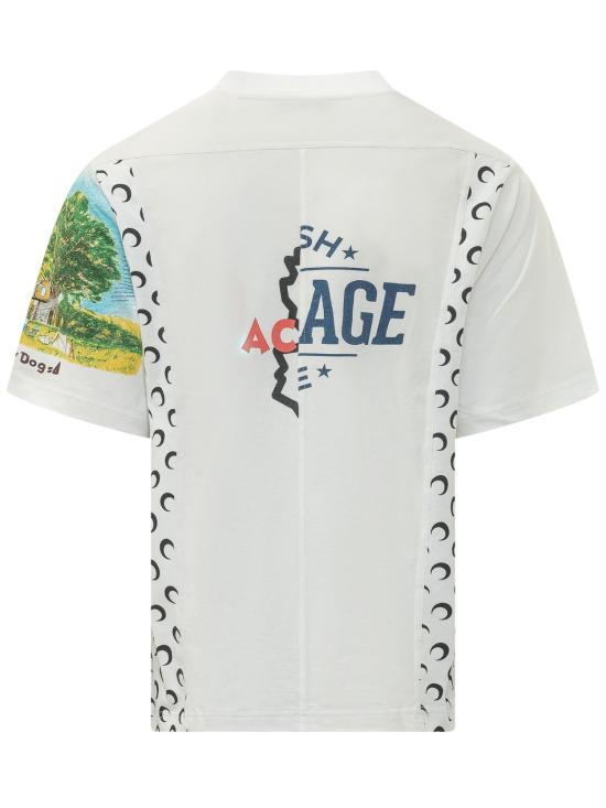 26SS 마린세르 업사이클드 그래픽 티셔츠 MTT102AUJER0003 WH10 WHITE DOM - MARINE SERRE