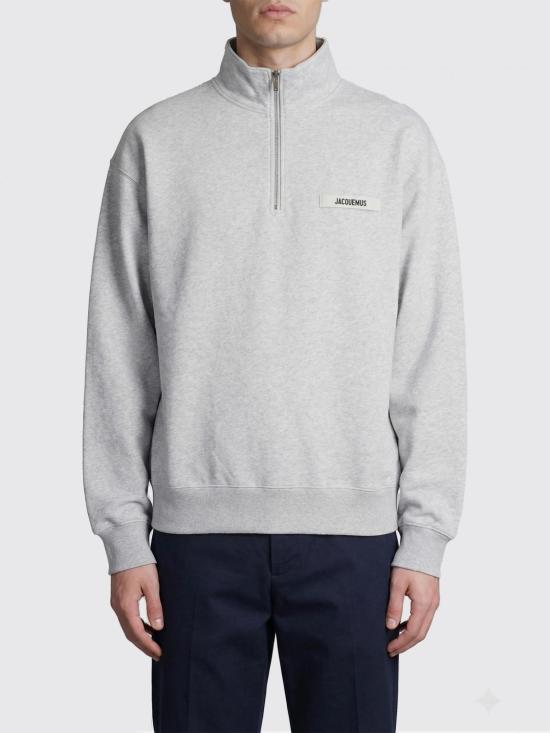 26FW 자크뮈스 하프 집업 스웨트 셔츠 SSM00313AJ00174 951 GREY DOM