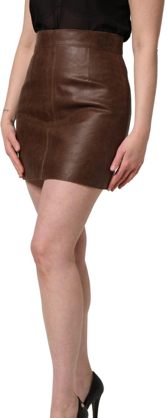 26FW 돌체앤가바나 숏 스커트 50721029357854 BROWN - DOLCE & GABBANA