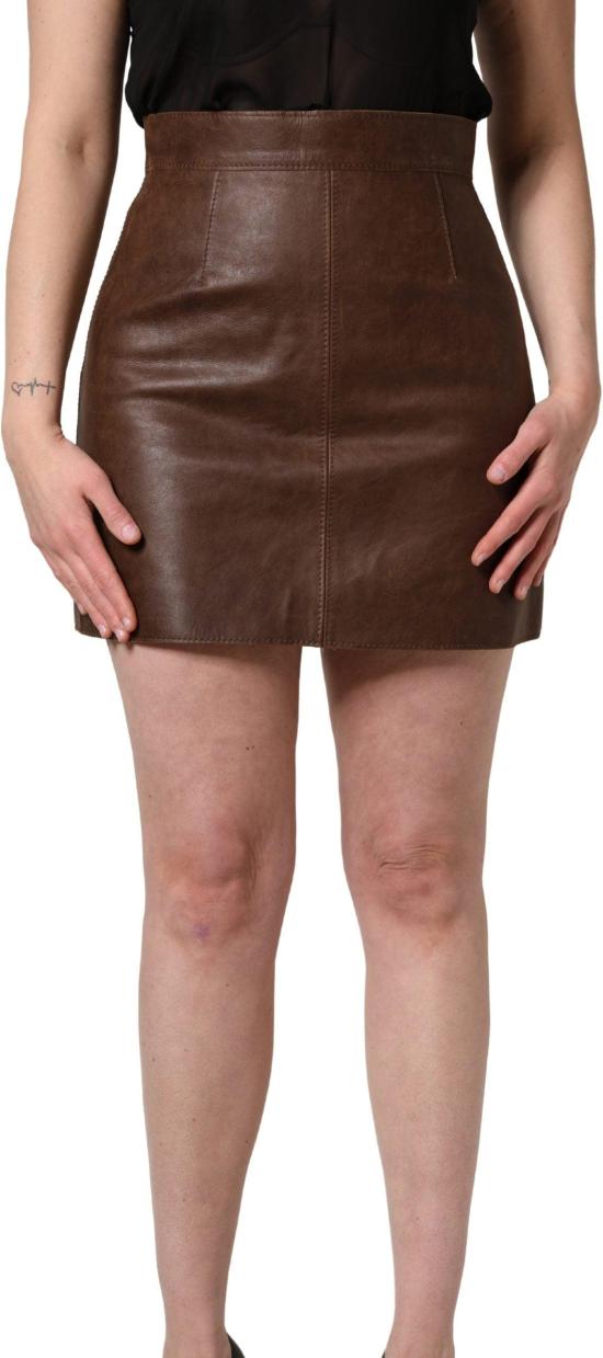 26FW 돌체앤가바나 숏 스커트 50721029357854 BROWN - DOLCE & GABBANA