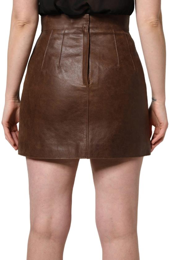 26FW 돌체앤가바나 숏 스커트 50721029357854 BROWN - DOLCE & GABBANA