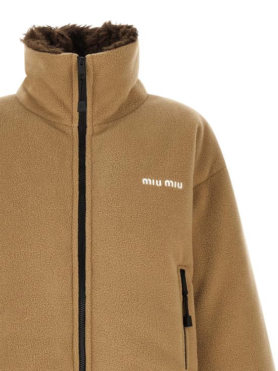 26FW 미우미우 루루 봄버 자켓 루루 봄버 자켓 ML1147SOOO17OQF0040 Beige - MIU MIU