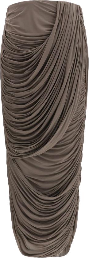 26SS 마그다뷰트림 미디 스커트 9972241924382 BROWN