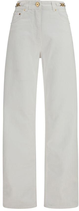 26SS 베르사체 데님 팬츠 10009469780254 WHITE