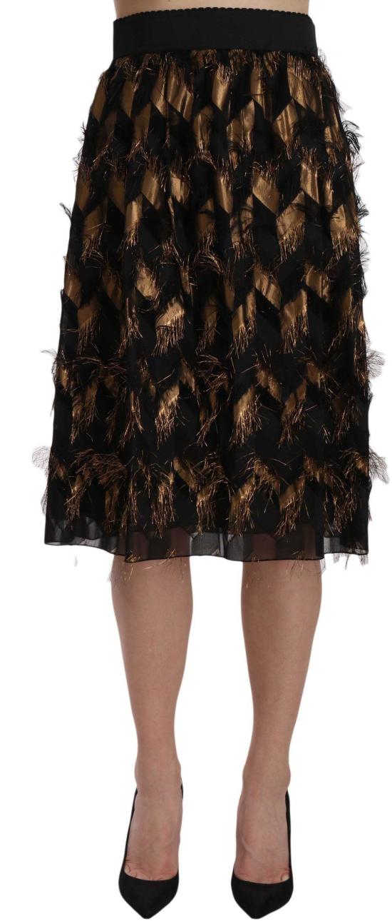 26FW 돌체앤가바나 미디 스커트 9069599195422 BLACK - DOLCE & GABBANA