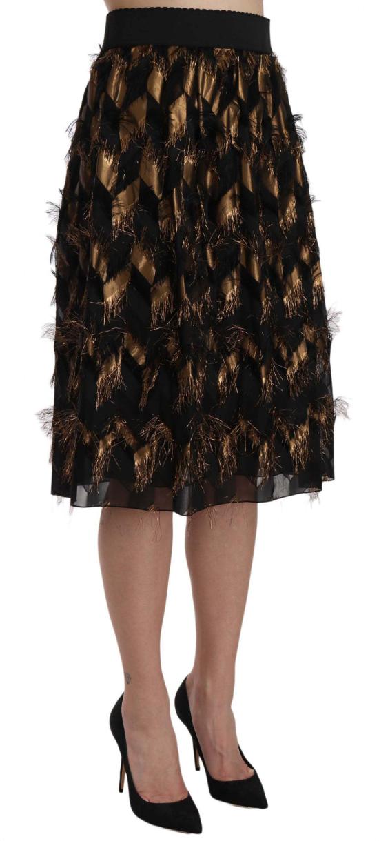 26FW 돌체앤가바나 미디 스커트 9069599195422 BLACK - DOLCE & GABBANA