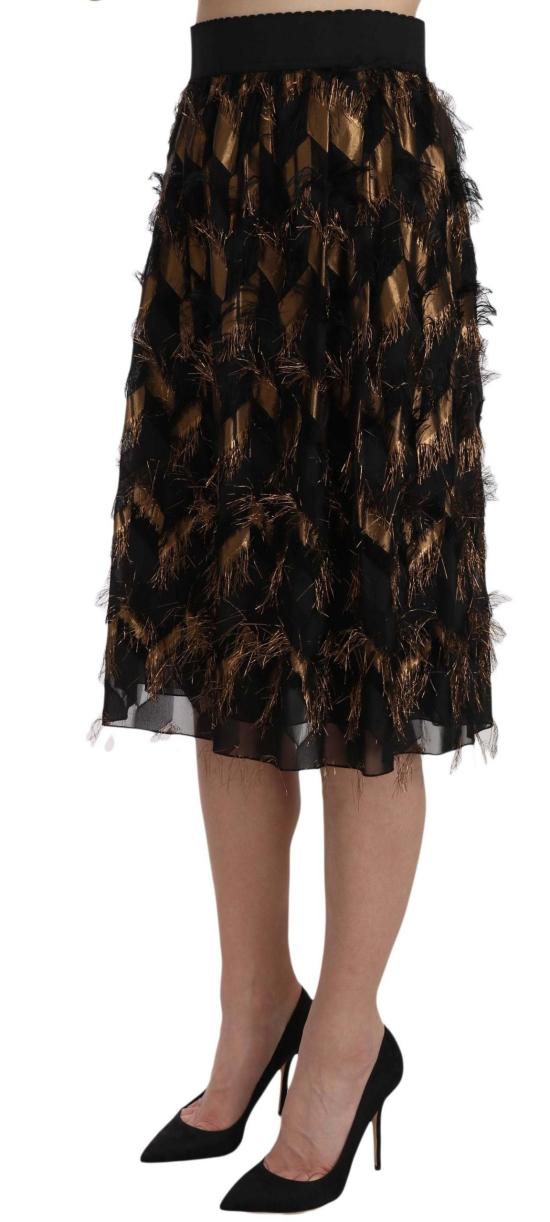 26FW 돌체앤가바나 미디 스커트 9069599195422 BLACK - DOLCE & GABBANA