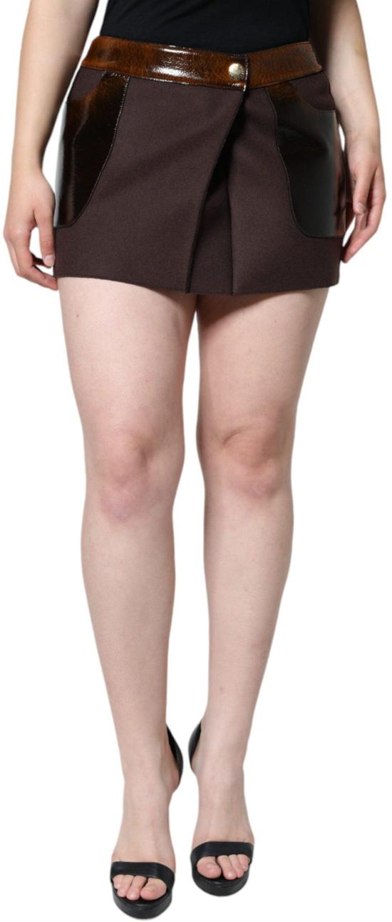 26FW 돌체앤가바나 숏 스커트 9630242079006 BROWN - DOLCE & GABBANA