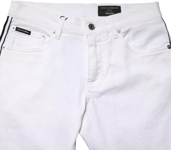 26FW 돌체앤가바나 데님 팬츠 9938233557278 WHITE - DOLCE & GABBANA