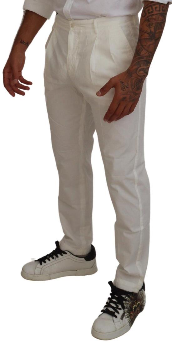 26FW 돌체앤가바나 치노 팬츠 49354005840158 WHITE - DOLCE & GABBANA