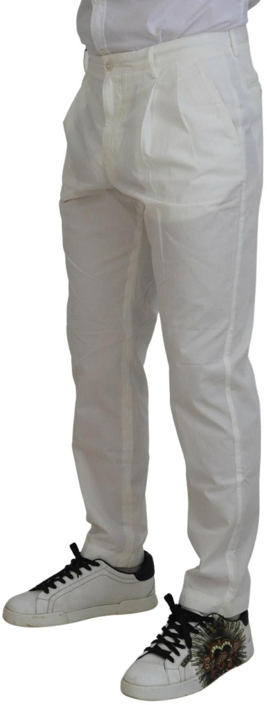 26FW 돌체앤가바나 치노 팬츠 49354005840158 WHITE - DOLCE & GABBANA